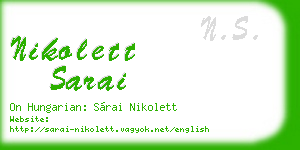 nikolett sarai business card